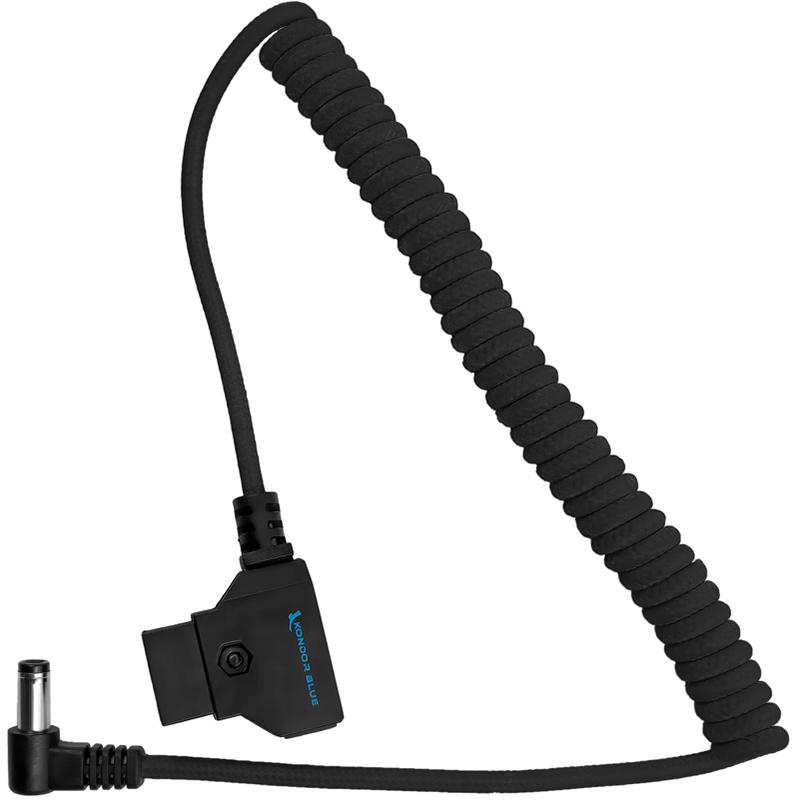 Kondor Blue D-Tap to DC Right Angle Coiled Cable - Canon C70